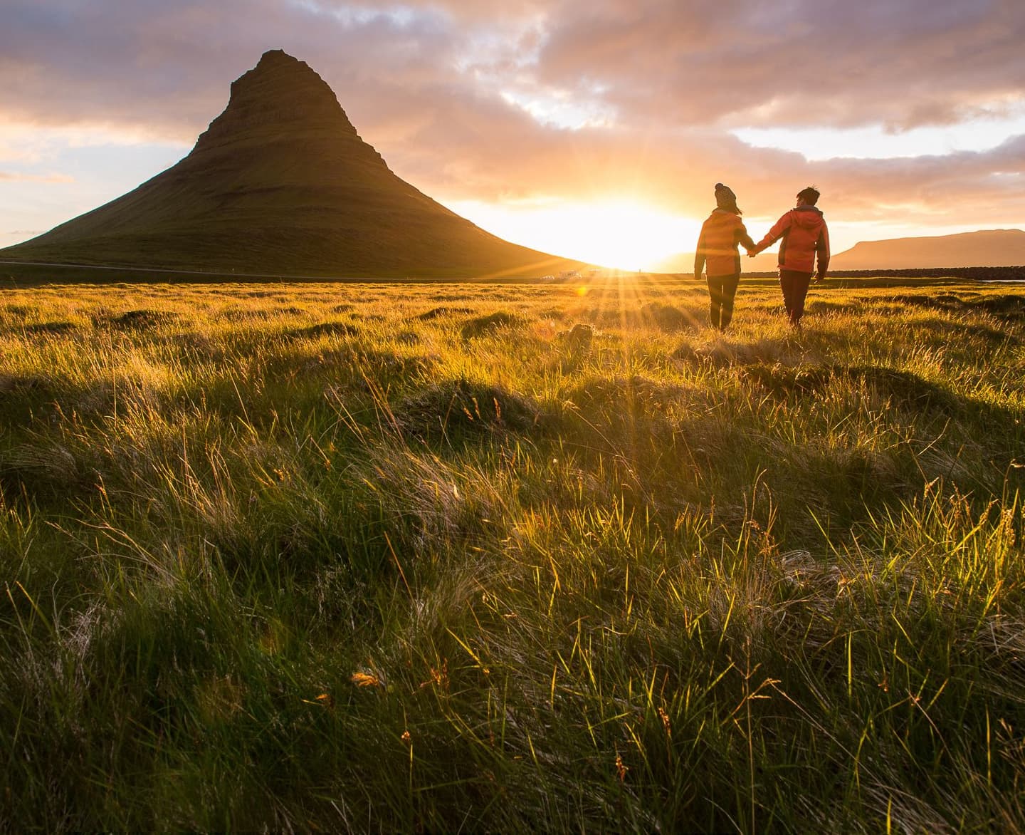 Mountain landscape at sunset